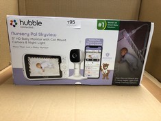 QUANTITY OF BABY & TODDLER ITEMS TO INCLUDE HUBBLE CONNECTED NURSERY PAL SKYVIEW SMART VIDEO BABY MONITOR WIFI CAMERA WITH 5" INCH SCREEN, COT MOUNT, 7 COLOUR NIGHT LIGHT, NIGHT VISION, TWO-WAY TALK,