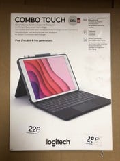 LOGITECH COMBO TOUCH TRACKPAD CASE FOR IPAD , 7TH, 8TH, & 9TH GEN WITH PRECISION TRACKPAD , QWERTZ GERMAN LAYOUT - DARK GREY.:: LOCATION - B