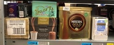 QUANTITY OF FOOD & DRINK ITEMS TO INCLUDE NESCAFÉ GOLD BLEND INSTANT COFFEE 750G TIN BEST BEFORE DATE 02/2026: LOCATION - C