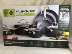 GREEN PAN VALENCIA PRO 11 PIECE HARD ANODIZED POT SET: LOCATION - A