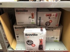 QUANTITY OF KITCHEN & APPLIANCES ITEMS TO INCLUDE BREVILLE BLEND ACTIVE PERSONAL BLENDER & SMOOTHIE MAKER | 350W | 1 PORTABLE BLEND ACTIVE BOTTLE (600ML) | LEAK PROOF LID | BLACK & GOLD [VBL251]: LOC