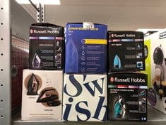 QUANTITY OF KITCHEN & APPLIANCES ITEMS TO INCLUDE RUSSELL HOBBS SUPREME STEAM IRON, POWERFUL VERTICAL STEAM FUNCTION, NON-STICK STAINLESS STEEL SOLEPLATE, EASY FILL 300ML WATER TANK, 110G STEAM SHOT,