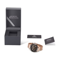 GAMAGES MENS ROSE GOLD STRAP WATCH VICKERS ARMSTRONGS CHOPPER ROSE SKU:VA0091 £450: LOCATION - A