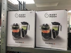 BABYMOOV NUTRIBABY PLUS 6 IN 1 BABY FOOD MAKER, BABY FOOD BLENDER AND STEAMER, FOOD PROCESSOR FOR WEANING, WARMER, DEFROSTER, STERILISER, NUTRITIONIST APPROVED, GREY: LOCATION - F