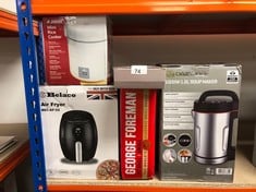 QUANTITY OF KITCHEN & APPLIANCES ITEMS TO INCLUDE DAEWOO SOUP MAKER, 1.6 LITRES, 6 PORTIONS PER BLEND, SMOOTH OR CHUNKY SOUP IN THE WINTER, REFRESHING SMOOTHIES IN THE SUMMER, USER FRIENDLY SETTINGS,