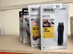 QUANTITY OF HEALTH & BEAUTY ITEMS TO INCLUDE WAHL MINI PRO CORDLESS TRIMMER, MEN’S BEARD TRIMMER, MINI HAIR TRIMMERS FOR MEN, STUBBLE TRIMMING, BATTERY POWERED, LIGHTWEIGHT, MALE GROOMING SET, FACIAL