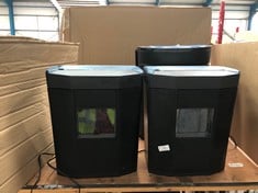 QUANTITY OF ASSORTED ELECTRIC PAPER SHREDDERS TO INCLUDE ROYAL CROSSCUT: LOCATION - REAR TABLES(COLLECTION OR OPTIONAL DELIVERY AVAILABLE)