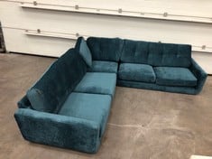 BARBICAN CORNER SOFA BAND C TEAL RRP £3099: LOCATION - FRONT FLOOR(COLLECTION OR OPTIONAL DELIVERY AVAILABLE)