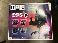 DPS GAMING CHAIR WITH ADJUSTABLE HEADREST: LOCATION - REAR TABLES(COLLECTION OR OPTIONAL DELIVERY AVAILABLE)