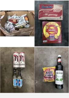 PALLET OF ASSORTED FOOD AND DRINKS TO INCLUDE WALKER VARIETY PACK SOME ITEMS MAY BE PAST BBD: LOCATION - REAR FLOOR(COLLECTION OR OPTIONAL DELIVERY AVAILABLE)