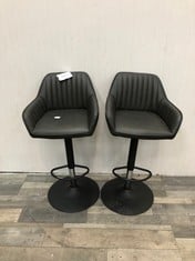 BROOKS  BARSTOOL PAIR DARK GREY: LOCATION - FRONT FLOOR(COLLECTION OR OPTIONAL DELIVERY AVAILABLE)