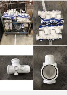 PALLET OF ASSORTED PLUMBING ITEMS TO INCLUDE PVC PIPES: LOCATION - MIDDLE FLOOR(COLLECTION OR OPTIONAL DELIVERY AVAILABLE)