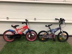 KIND MANDALORIAN BIKE WITH STAR WARS MASK + ULTIMATE SPIDERMAN KIDS BIKE:: LOCATION - FRONT FLOOR(COLLECTION OR OPTIONAL DELIVERY AVAILABLE)