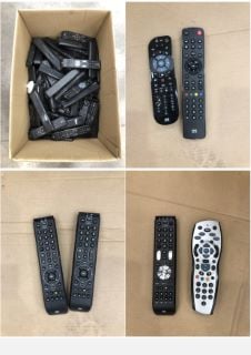 QUANTITY OF ASSORTED REMOTE CONTROLS TO INCLUDE ALL 4 ONE UNIVERSAL REMOTE::: LOCATION - LEFT RACK(COLLECTION OR OPTIONAL DELIVERY AVAILABLE)