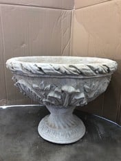 ACANTHUS URN - LARGE WITH DECORATIVE BASE - COLLECTION ONLY - LOCATION RIGHT RACK