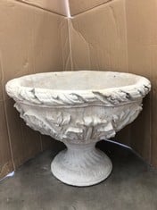 ACANTHUS URN - LARGE WITH DECORATIVE BASE - COLLECTION ONLY - LOCATION RIGHT RACK