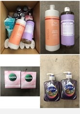 QUANTITY OF ASSORTED BEAUTY ITEMS TO INCLUDE DR BRONNERS LAVENDER ALL-ONE MAGIC SOAP - COLLECTION ONLY - LOCATION RIGHT RACK