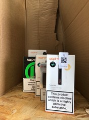 QUANTITY OF ASSORTED VAPES TO INCLUDE ASPIRE POCKET X KIT RRP £115 ID MAY BE REQUIRED - COLLECTION ONLY - LOCATION RIGHT RACK