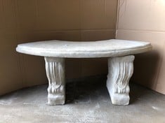 CLASSIC SEAT/STONE BENCH WITH CURVED SEAT - COLLECTION ONLY - LOCATION RIGHT RACK