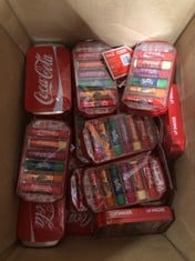 QUANTITY OF HEALTH & BEAUTY ITEMS TO INCLUDE LIP SMACKER COCA-COLA COLLECTION, GIFT SET 6 COCA-COLA & SLEEP MASK, FANTA AND SPRITE FLAVOURED LIP BALMS, ASSORTED AUTHENTIC COCA COLA-FLAVOURED LIP BALM