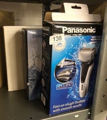 QUANTITY OF HEALTH & BEAUTY ITEMS TO INCLUDE PANASONIC ES-RF31 PREMIUM WET AND DRY 4-BLADE ELECTRIC SHAVER FOR MEN WITH FLEXIBLE PIVOTING HEAD, SILVER, UK 2 PIN PLUG: LOCATION - A RACK