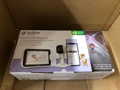 HUBBLE CONNECTED NURSERY PAL SKYVIEW SMART VIDEO BABY MONITOR WIFI CAMERA WITH 5" INCH SCREEN, COT MOUNT, 7 COLOUR NIGHT LIGHT, NIGHT VISION, TWO-WAY TALK, ROOM TEMPERATURE SENSOR AND SMARTPHONE APP.