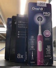 QUANTITY OF HEALTH & BEAUTY ITEMS TO INCLUDE ORAL-B PRO JUNIOR KIDS ELECTRIC TOOTHBRUSH, 1 TOOTHBRUSH HEAD, 3 MODES WITH KID-FRIENDLY SENSITIVE MODE, FOR AGES 6+, 2 PIN UK PLUG, PURPLE: LOCATION - BA