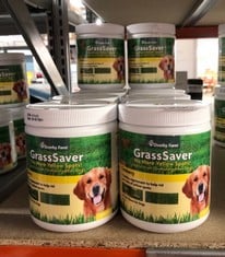 10 X OVERBY FARM GRASS SAVER SOFT CHEWS FOR DOGS, 120-PIECE, 240 G. (BEST BY DATE 07/24): LOCATION - B RACK