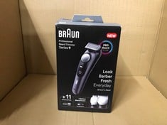 BRAUN BEARD TRIMMER SERIES 9 BT9441, TRIMMER WITH BARBER TOOLS AND 180-MIN RUNTIME, RATED WHICH BEST BUY.: LOCATION - B RACK