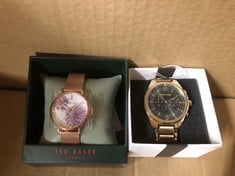 TED BAKER PHYLIPA WATCH + CALVIN KLEIN GOLD COLOURED WATCH: LOCATION - B RACK