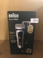 BRAUN SERIES 9 PRO+ ELECTRIC SHAVER FOR MEN, 5 PRO SHAVE ELEMENTS & PRECISION LONG HAIR PROTRIMMER, POWERCASE, 9527S, SILVER, RATED WHICH BEST BUY.: LOCATION - C RACK