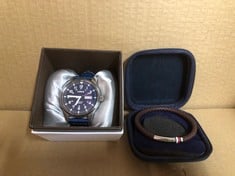 LORUS BLUE WATCH + TOMMY HILFIGER BRACELET: LOCATION - C RACK