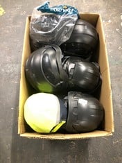 QUANTITY OF HELMETS TO INCLUDE BLACK SAFTEY HELMET (NO SIZE GIVEN): LOCATION - D RACK