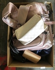 QUANTITY OF BAGS TO INCLUDE PINK TRAVEL BACKPACK: LOCATION - E RACK