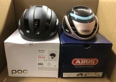 POC OMNE AIR MIPS BIKE HELMET - WHETHER CYCLING TO WORK, EXPLORING GRAVEL TRACKS OR ON THE LOCAL TRAILS, THE HELMET GIVES TRUSTED PROTECTION, URANIUM BLACK MATT + ABUS GAMECHANGER BIKE HELMET CHAMPAG