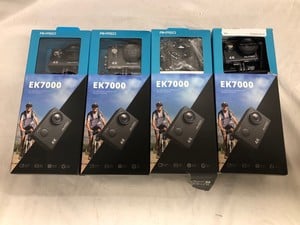 4X AKASO ACTION CAMERA MODEL EK7000  ACTION CAMERA.: LOCATION - A RACK