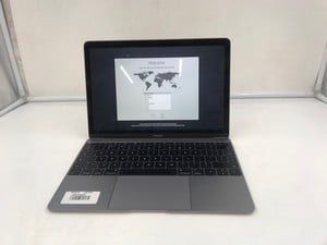 APPLE MACBOOK 2016 250GB LAPTOP INTEL CORE M3-6Y30, 8GB RAM,: LOCATION - C RACK