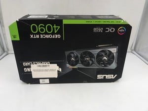 ASUS GEFORCE RTX 4090 GPU: MODEL NO TUF-RTX4090-024G GAMING (SMASHED / SALVAGE / SPARES): LOCATION - C RACK