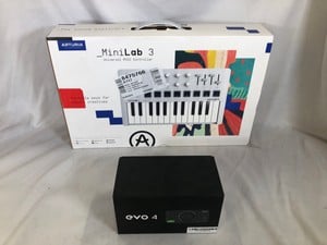 EVO 4 AUDIENT AUDIO INTERFACE  +MINILAB 3 ARTURIA UNIVERSAL MIDI CONTROLLER.: LOCATION - C RACK