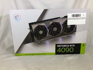 SUPRIM X GEFORCE RTX 4090 GPU: MODEL NO GEFORCE RTX 4090 SUPRIM X 24G (SMASHED / SALVAGE / SPARES): LOCATION - C RACK