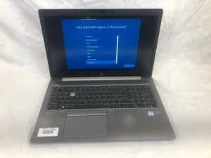 HP ZBOOK 15U G6 512GB LAPTOP INTEL CORE I7-8565U, 8GB RAM,: LOCATION - A RACK