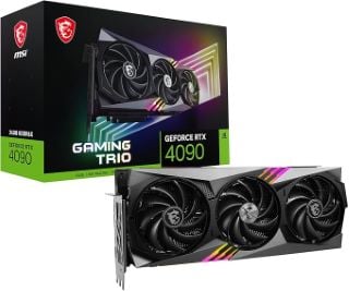 MSI GEFORCE RTX 4090 GAMING X TRIO 24GB GRAPHICS CARD (ORIGINAL RRP - £1799): MODEL NO 912-V510-224 (BOXED WITH MANUFACTURE ACCESSORIES) [JPTB4306]. THIS PRODUCT IS FULLY FUNCTIONAL AND IS PART OF OUR PREMIUM TECH AND ELECTRONICS RANGE