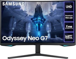 SAMSUNG 32" ODYSSEY NEO G7 CURVED GAMING MONITOR (ORIGINAL RRP - £1099) IN BLACK: MODEL NO S32BG750N (BOXED WITH MANUFACTURE ACCESSORIES (NO WALL BRACKET INCLUDED)) [JPTB4341].