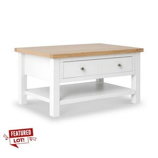 LASSIC FURNITURE 4 DRAWER COFFEE TABLE WHITE RRP £160