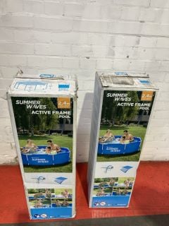 SUMMER WAVES ACTIVE FRAME POOL AND LAY-Z-SPA BESTWAY FLOOR PROTECTOR RRP £190