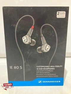 SENNHEISER IE 80 S CUSTOMIZABLE HIGH-FIDELITY IN-EAR HEADPHONES RRP £305