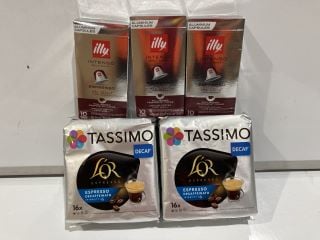 QTY OF ASSORTED COFFEE TO INCLUDE TASSIMO ESPRESSO DECAF