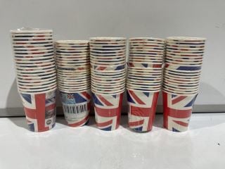 QTY OF UNION JACK PAPER CUPS