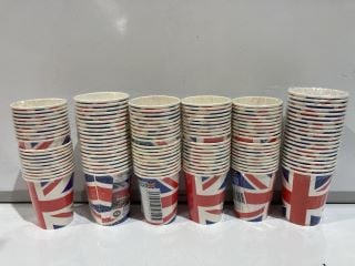 QTY OF UNION JACK PAPER CUPS 250ML