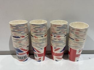 QTY OF UNION JACK PAPER CUPS 250ML